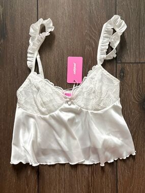 NWT edikted lace and satin top